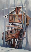 CABANE DOUBLE - Claude-Max Lochu - Artiste Peintre - Paris Painter