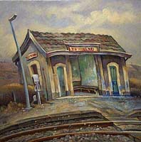 LA GARE DE TERNAND - Claude-Max Lochu - Artiste Peintre - Paris Painter