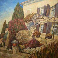 JARDIN PROVENCAL N°3 - Claude-Max Lochu - Artiste Peintre - Paris Painter