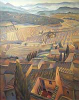 VUE DU CHATEAU DE SAINT SATURNIN - Claude-Max Lochu - Artiste Peintre - Paris Painter