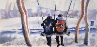 WINTER IM MAUERPARK - Claude-Max Lochu - Artiste Peintre - Paris Painter