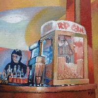 POP CORN IM KINO BABYLON - Claude-Max Lochu - Artiste Peintre - Paris Painter