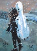 BERLINER CELLISTINN - Claude-Max Lochu - Artiste Peintre - Paris Painter