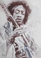 JIMI HENDRIX - Claude-Max Lochu - Artiste Peintre - Paris Painter