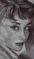 AUDREY HEPBURN BRUN VAN DICK - Claude-Max Lochu - Artiste Peintre - Paris Painter