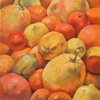 ORANGES,CITRONS & MANDARINES - Claude-Max Lochu - Artiste Peintre - Paris Painter