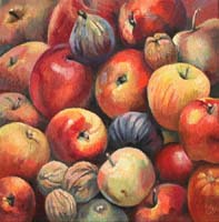 POMMES,FIGUES & NOIX - Claude-Max Lochu - Artiste Peintre - Paris Painter