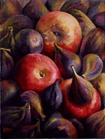 POMMES ET FIGUES - Claude-Max Lochu - Artiste Peintre - Paris Painter