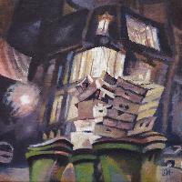 NOCTURNE A MONTMARTRE - 35x35