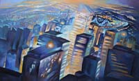 ELECTRIC CITY - Claude-Max Lochu - Artiste Peintre - Paris Painter