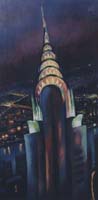 CHRYSLER BLDG AT NIGHT - Claude-Max Lochu - Artiste Peintre - Paris Painter