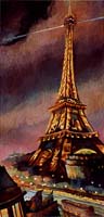 LA TOUR EIFFEL A PASSY - Claude-Max Lochu - Artiste Peintre - Paris Painter