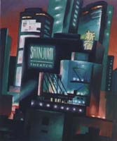 SHINJUKU THEATER - Claude-Max Lochu - Artiste Peintre - Paris Painter