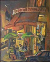 LE TABAC DES TEMPLIERS - Claude-Max Lochu - Artiste Peintre - Paris Painter