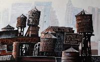 WATER TOWERS STORY - Claude-Max Lochu - Artiste Peintre - Paris Painter