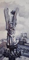 L'ANGE DE LA SAINTE CHAPELLE - Claude-Max Lochu - Artiste Peintre - Paris Painter