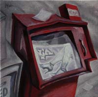 LOS ANGELES NEWSPAPER BOX - Claude-Max Lochu - Artiste Peintre - Paris Painter