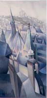 PARIS EN BLEU N°2 - Claude-Max Lochu - Artiste Peintre - Paris Painter