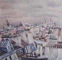 PARIS EN ROSE & GRIS - Claude-Max Lochu - Artiste Peintre - Paris Painter