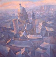 PARIS EN BLEU - Claude-Max Lochu - Artiste Peintre - Paris Painter