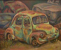 LA 4 CV DE BEDOUIN - Claude-Max Lochu - Artiste Peintre - Paris Painter