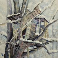 CABANE SOUS LA NEIGE - 35x35