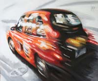 CRAZY CAB IN LONDON - Claude-Max Lochu - Artiste Peintre - Paris Painter