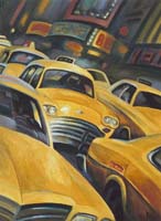 YELLOW TRAFFIC - Claude-Max Lochu - Artiste Peintre - Paris Painter